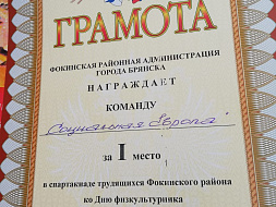 Спартакиада трудящихся среди коллективов и организаций Фокинского района, приуроченная ко Дню физкультурника Спартакиада трудящихся среди коллективов и организаций Фокинского района, приуроченная ко Дню физкультурника